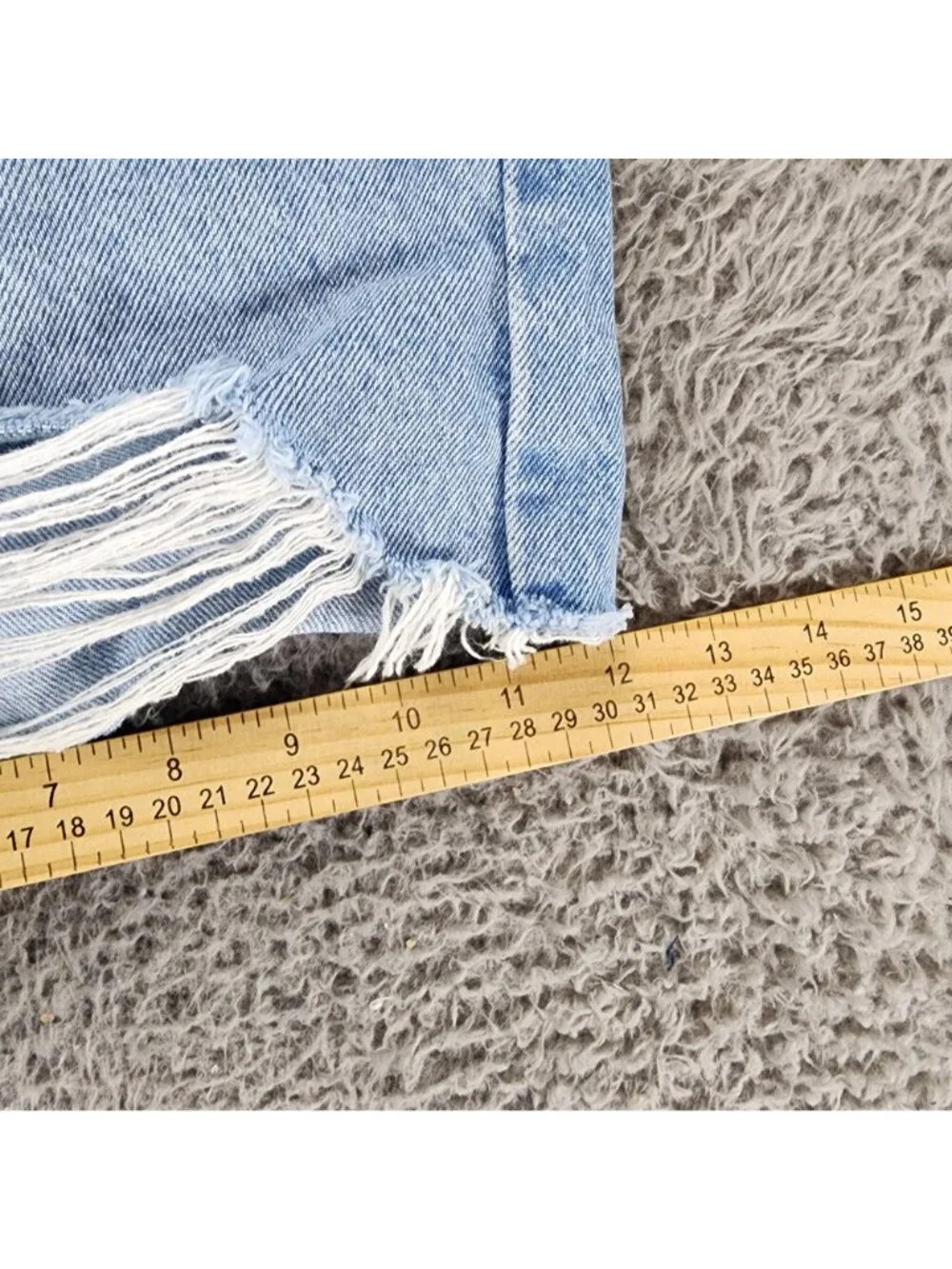 Levis Shorts Womens 34 Blue 501 Premium Big E Denim Button Fly Cutoff *Read*